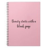 美しいは白ページのノートから始まります ノートブック (正面)