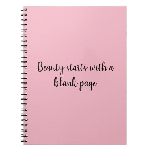 美しいは白ページのノートから始まります ノートブック (正面)