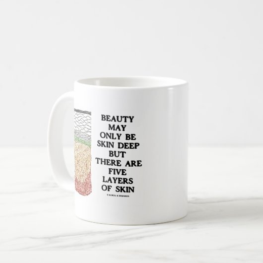 美しいは皮の深い皮の5つの層であるかもしれません コーヒーマグカップ (正面左)