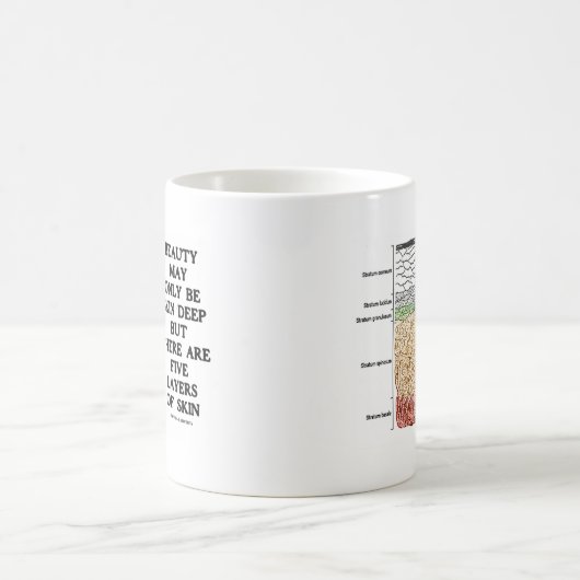 美しいは皮の深い皮の5つの層であるかもしれません コーヒーマグカップ (中央)