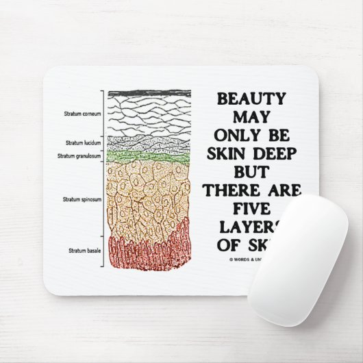美しいは皮膚の深いかもしれないが、皮膚の5つの層 マウスパッド (マウス)