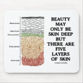 美しいは皮膚の深いかもしれないが、皮膚の5つの層 マウスパッド (正面)