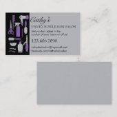 美しいは移動式ヘアーサロンの名刺に用具を使います 名刺 (正面/裏面)