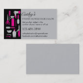 美しいは移動式ヘアーサロンの名刺に用具を使います 名刺 (正面/裏面)