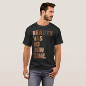 美しいは肌のトーンがないメラニンBLMスローガン Tシャツ (正面フル)