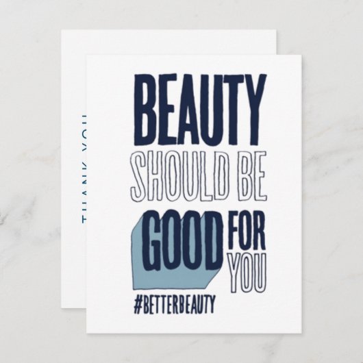 美しいは良いはずだサンキューカード サンキューカード (正面/裏面)