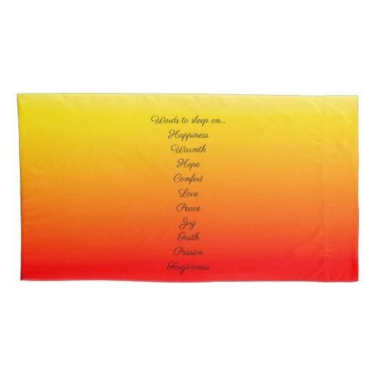 美しいは、どこでも赤から黄色の色のフェード 枕カバー (裏面-右)