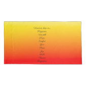 美しいは、どこでも赤から黄色の色のフェード 枕カバー (裏面-左)