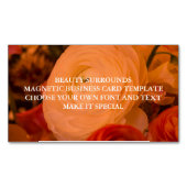 美しいは、磁気ビジネスカードテンプレートを取り囲む マグネット名刺 (正面)