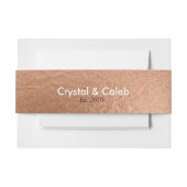 美しいばら色の金ゴールドのホイル効果 招待状ベリーバンド (正面例)