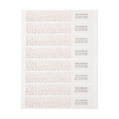 美しいばら色の金ゴールドの紙吹雪 ラップアラウンドラベル (シート)