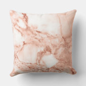 美しいばら色の金ゴールドの輝きの大理石パターン クッション (裏面)