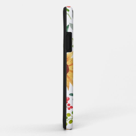 美しいひまわりとベリーの水彩 Case-Mate iPhoneケース (裏面/右)