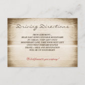 美しいひまわりと木のウェディングレセプション エンクロージャーカード (裏面)