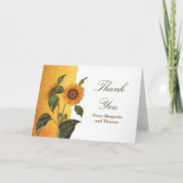 美しいひまわりのカードをありがとう サンキューカード
