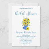 美しいひまわりのブライダルシャワー 招待状 (正面)