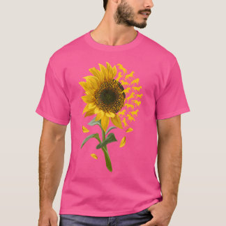 美しいひまわりの競馬の花 Tシャツ