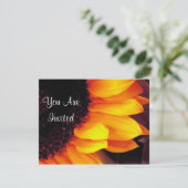 美しいひまわりの花のウェディング 招待状 (スタンド正面)