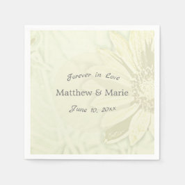 美しいひまわりの花のデザイン スタンダードカクテルナプキン