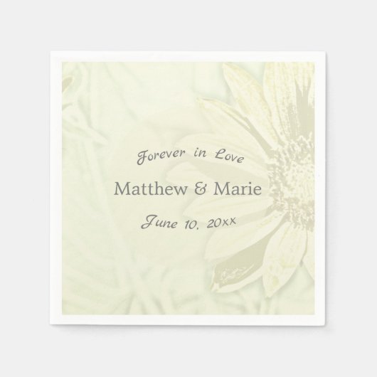 美しいひまわりの花のデザイン スタンダードカクテルナプキン (正面)