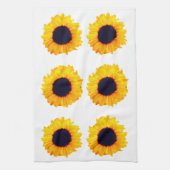 美しいひまわりオレンジ色の黒い黄色4ニーナ キッチンタオル (縦)