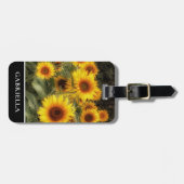 美しいひまわりガーデンフォトラゲージタグ ラゲッジタグ (正面横)