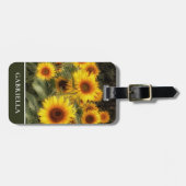 美しいひまわりガーデンフォトラゲージタグ ラゲッジタグ (正面横)