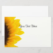 美しいひまわりテンプレート 便箋 (正面/裏面)