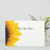美しいひまわりテンプレート 便箋 (スタンド正面)