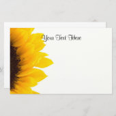 美しいひまわりテンプレート 便箋 (正面/裏面)