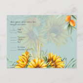 美しいひまわりパンパスグラス結婚ズ ポストカード (裏面)