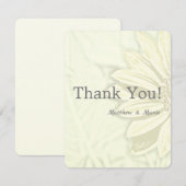 美しいひまわりフローラデザイン サンキューカード (正面/裏面)