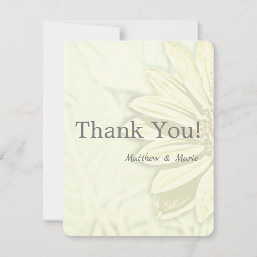 美しいひまわりフローラデザイン サンキューカード (正面)