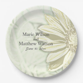 美しいひまわりフローラデザイン ペーパープレート