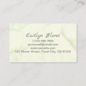 美しいひまわりフローラデザイン 名刺 (裏面)