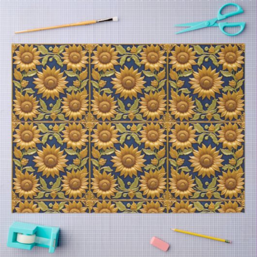 美しいひまわりモダンコレクション 薄葉紙 (クラフト)