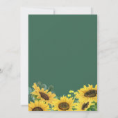美しいひまわりユーカリ結婚植樹 招待状 (裏面)