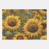 美しいひまわり夏誕生日ギフトラップ3 ラッピングペーパーシート (正面2)