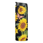 美しいひまわり模様 タンブラー (回転右)