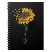 美しいひまわり登録ナース花 ノートブック (正面)