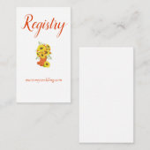 美しいひまわり結婚のレジストリ エンクロージャーカード (正面/裏面)