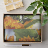 美しいひまわり絵画のティッシュペーパー 薄葉紙 (ギフト)