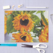 美しいひまわり絵画のティッシュペーパー 薄葉紙 (クラフト)