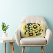 美しいひまわり腰枕 ランバークッション (椅子)