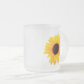 美しいひまわり黄色オレンジ コーヒーマグカップ (正面右)