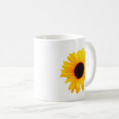 美しいひまわり黄色オレンジ コーヒーマグカップ (正面右)
