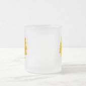 美しいひまわり黄色オレンジ コーヒーマグカップ (中央)