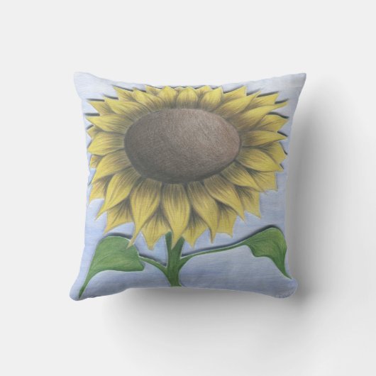 美しいひまわり クッション (裏面)