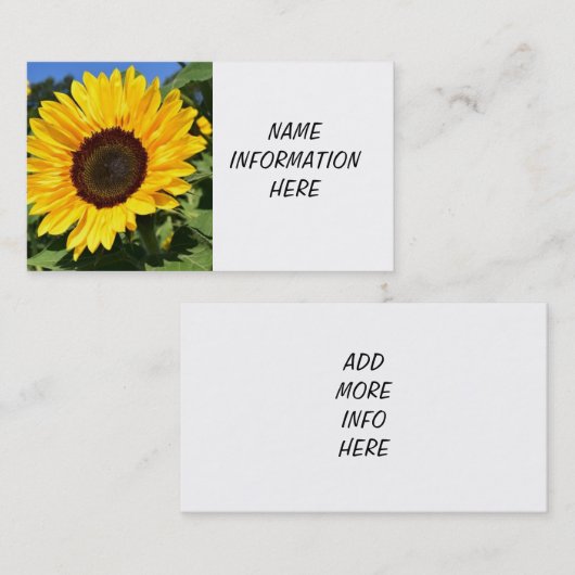「美しいひまわり」名刺 名刺 (正面/裏面)
