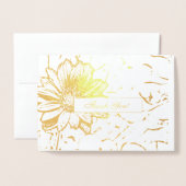 美しいひまわり 箔カード (封筒付き正面)